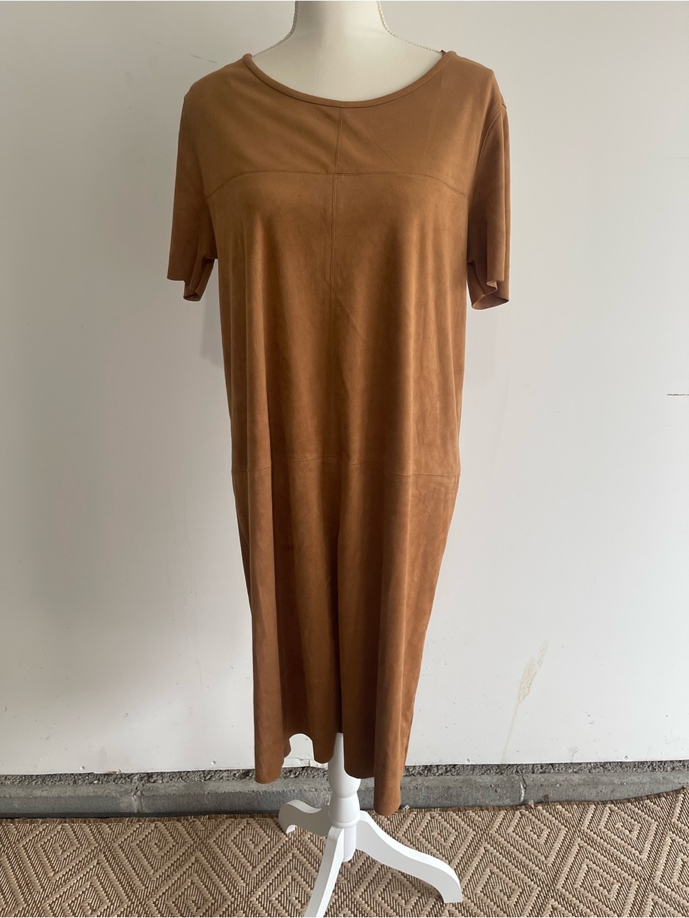 CAL STYLE  Short-Sleeve Brown Women’s Dress